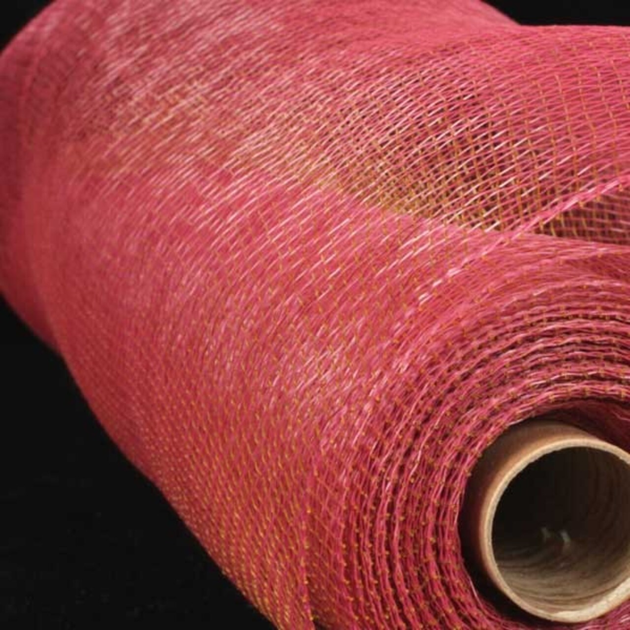 The Ribbon People Burgundy Red and Gold Decorating Mesh Craft Ribbon 21" x 40 Yards